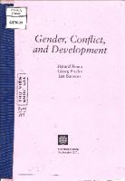 Gender, conflict, and development 